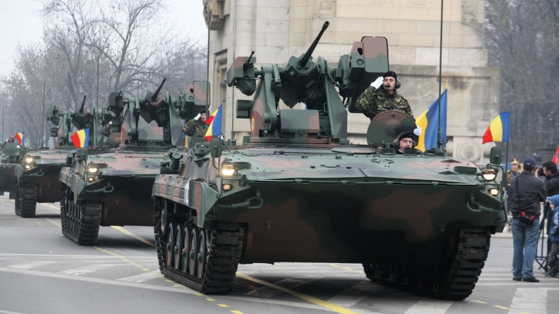 MLI-84, IFV, MLI-84M, infantry fighting vehicle, MICV, Romanian Armed Forces, parade (horizontal)