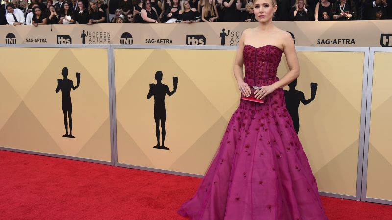 Kristen Bell, dress, Screen Actors Guild Awards 2018, 4k (horizontal)