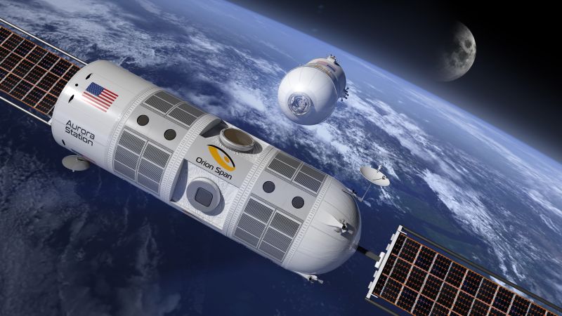 The Aurora Space Station, Space Tourism, 4k (horizontal)