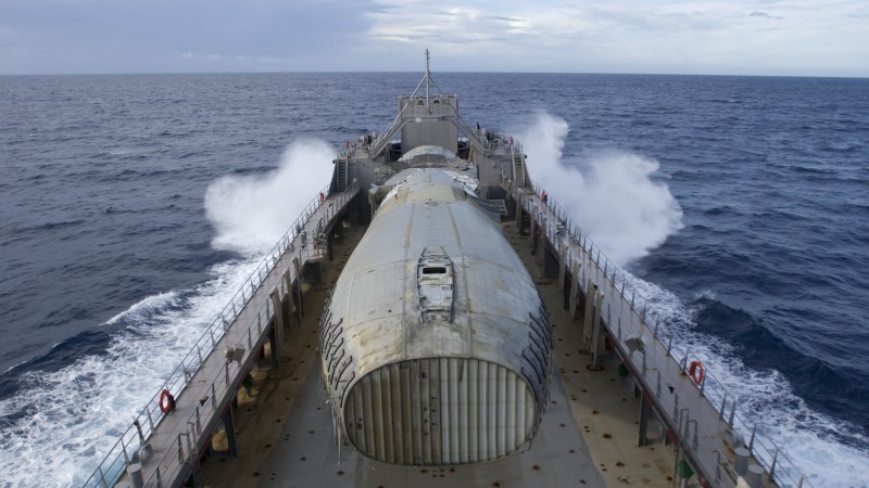 USAV, SSGT Robert T. Kuroda, LSV-7, logistics support vessel, U.S. Navy, warship, sea (horizontal)