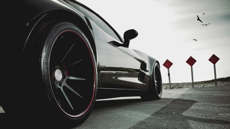 Drift, tires, race car, 4K (horizontal)