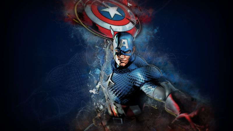 Captain America, Marvel Comics, 4K (horizontal)