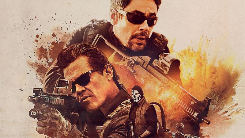 Sicario: Day Of The Soldado, Josh Brolin, Benicio Del Toro, poster, 5K (horizontal)