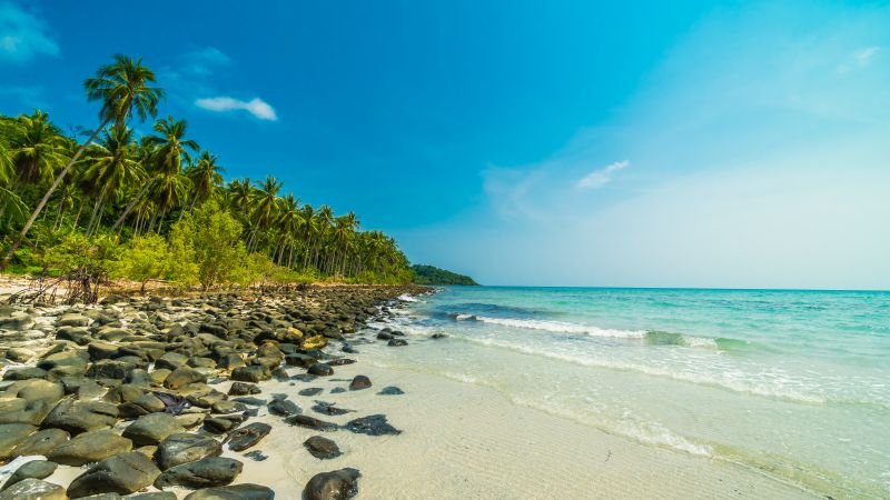 Ko Phangan, Thailand, beach, ocean, 6K (horizontal)