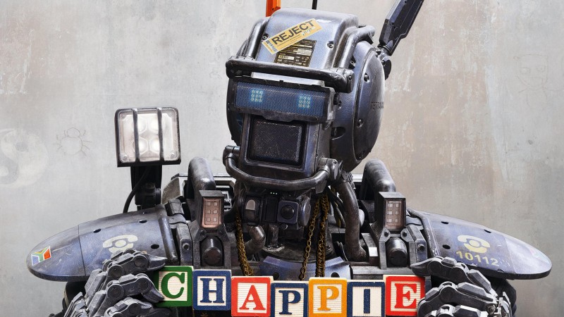Chappie, Best Movies of 2015, robot, police, wallpaper, gun (horizontal)