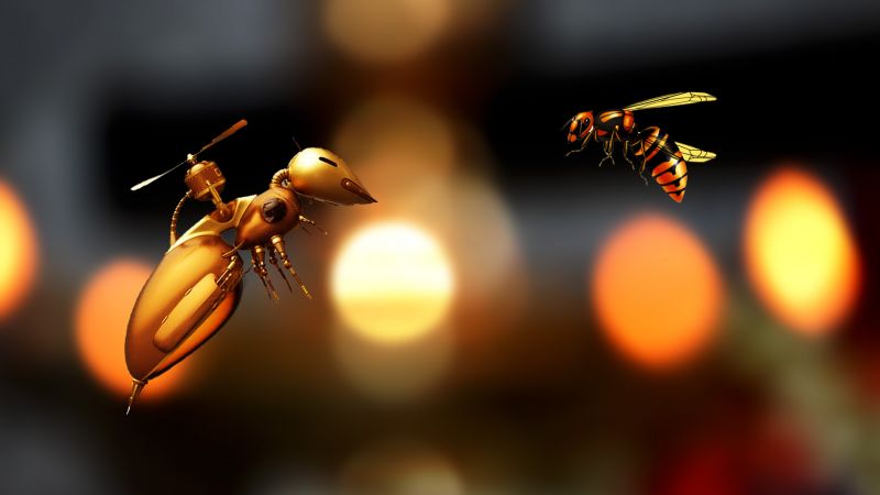 bee, robot, 5K (horizontal)