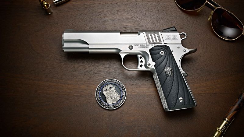 Cabot 1911, pistol, 6K, silver (horizontal)