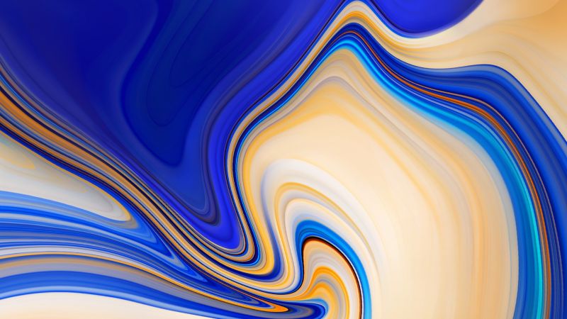 Samsung Galaxy Note 9, Android 8.0, Android Oreo, abstract, colorful (horizontal)