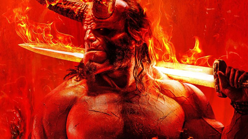 Hellboy, David Harbour, poster, 5K (horizontal)