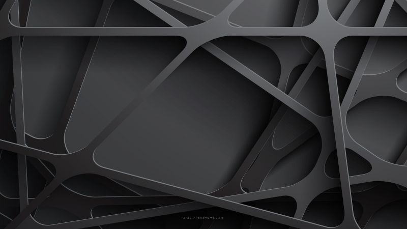 abstract, 3D, black, 8k (horizontal)