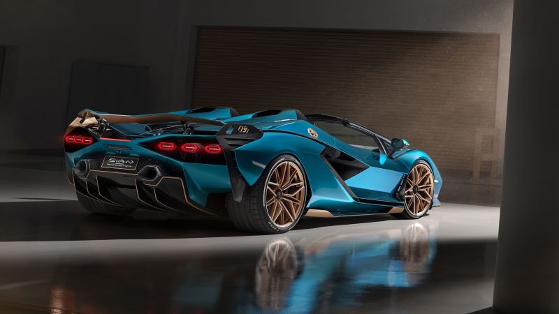 Lamborghini Sian Roadster, supercar, 2021 cars, electric cars (horizontal)