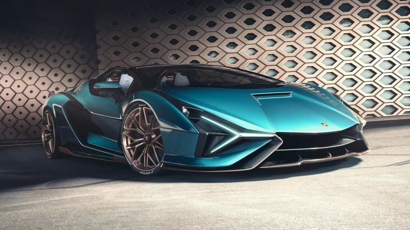 Lamborghini Sian Roadster, supercar, 2021 cars, electric cars (horizontal)