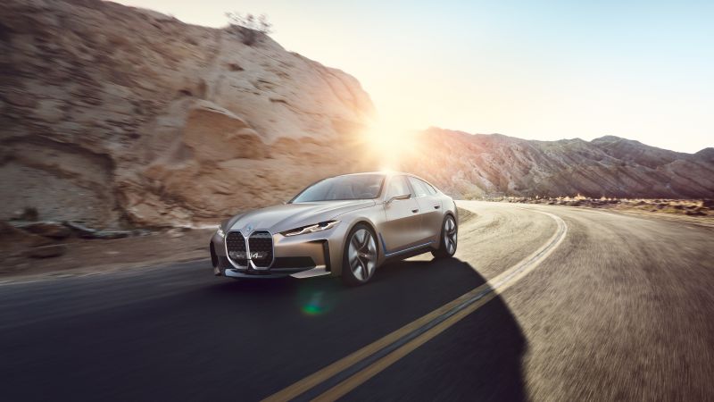 BMW i4, 2021 cars, electric cars, 4K (horizontal)
