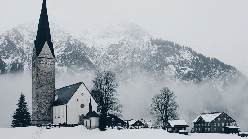 Mittelberg, Austria, snow, winter, 4K (horizontal)