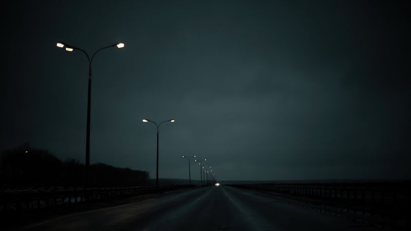 Opera, dark, road, 4K (horizontal)
