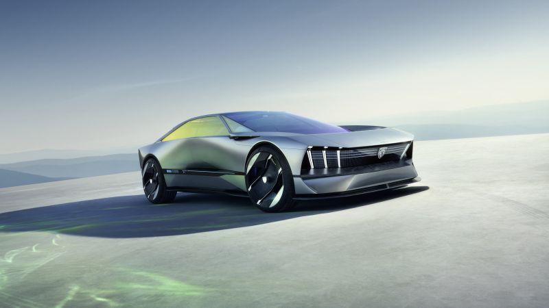 Peugeot Inception, 2023 cars, electric cars, 8K (horizontal)