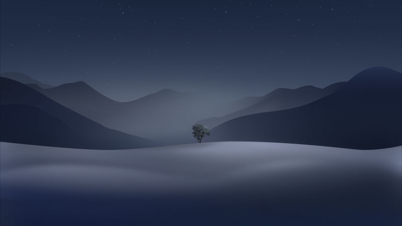 macOS Rancho Cucamonga, Dark, Apple, OS X Rancho Cucamonga, abstract, night, 5K (horizontal)