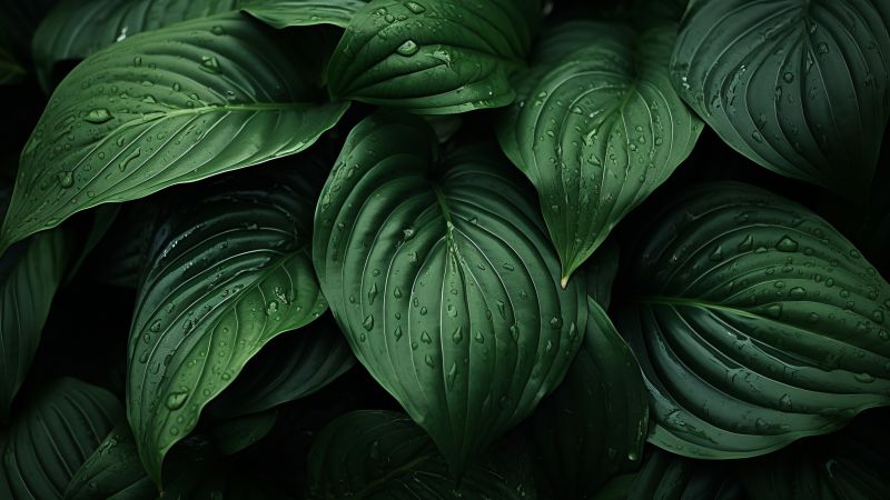 leaves, green, iOS 17 (horizontal)