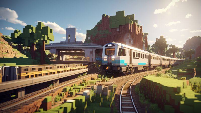 Minecraft 2024, train (horizontal)