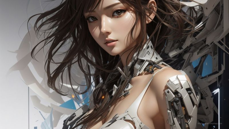 anime girl, cyberpunk (horizontal)