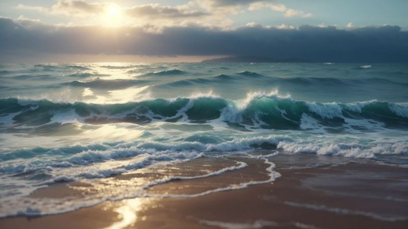 sea, ocean, beach, wave (horizontal)