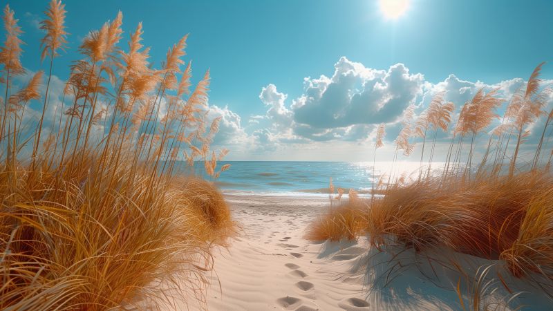 beach, sand, sea, ocean (horizontal)