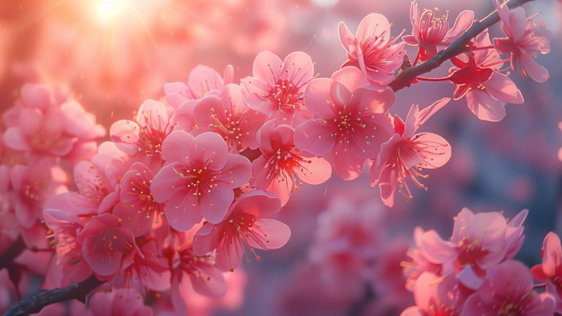 Sakura, pink (horizontal)