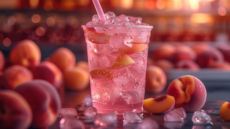 lemonade, apricot, ice (horizontal)