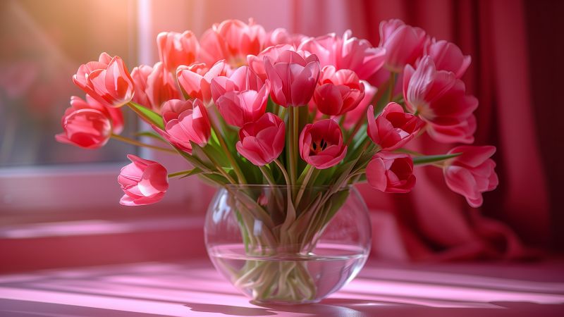 Tulips, pink (horizontal)