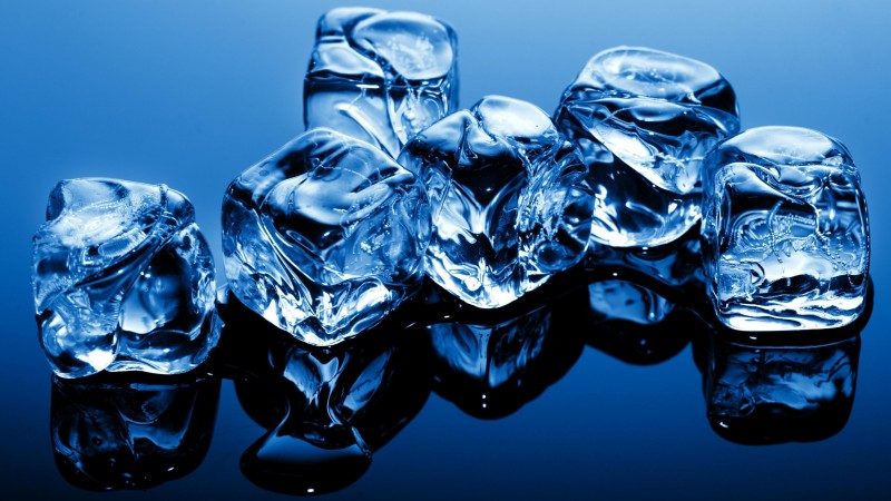ice, 4k, 5k wallpaper, cubes, blue, frozen, water, background (horizontal)