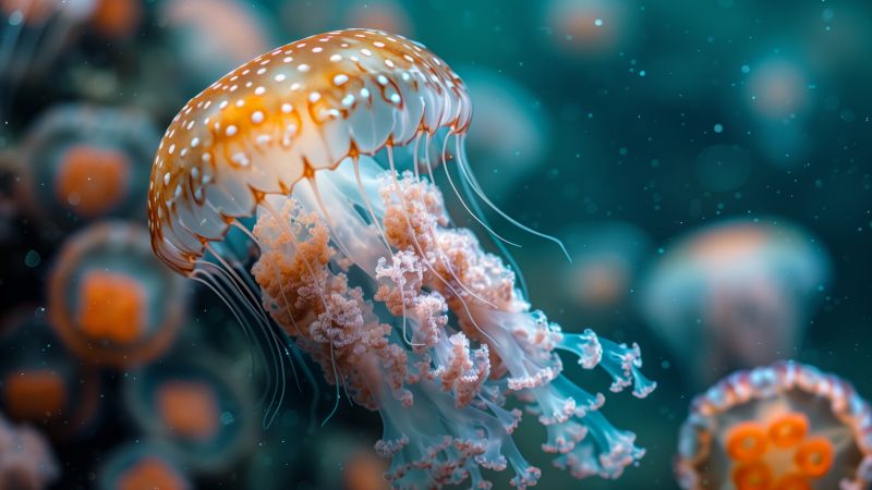 jellyfish, underwater (horizontal)