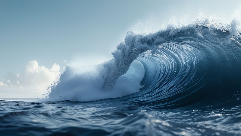 sea, ocean, waves (horizontal)
