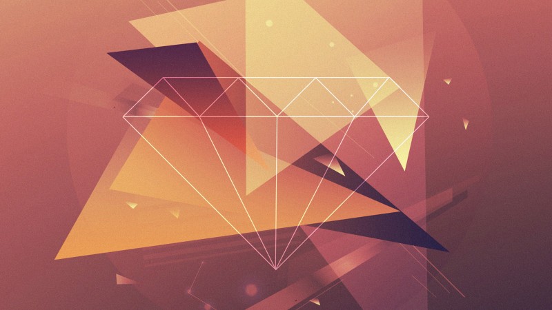 polygon, 4k, 5k wallpaper, diamond, lines, brown, yellow, triangles (horizontal)