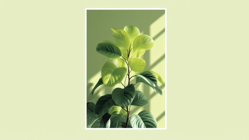 plant art wallpaper, organic abstract, botanical illustrations, background for desktop wallpaper (horizontal)
