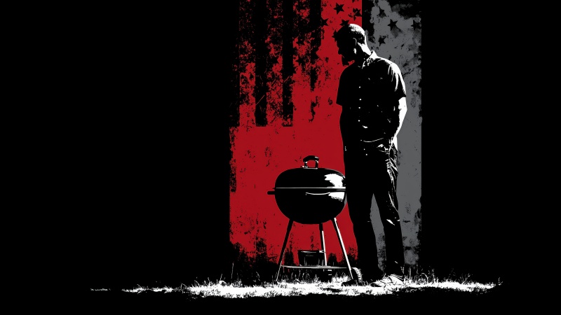 american flag wallpaper, dark wallpaper, summer party, background for desktop wallpaper (horizontal)