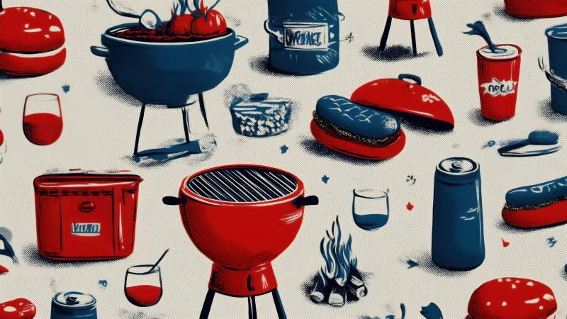 labor day bbq wallpaper, summer cookout, grilling recipes, background for desktop wallpaper (horizontal)