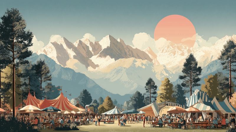 oktoberfest wallpaper, german beer, festival fun, background for desktop wallpaper (horizontal)