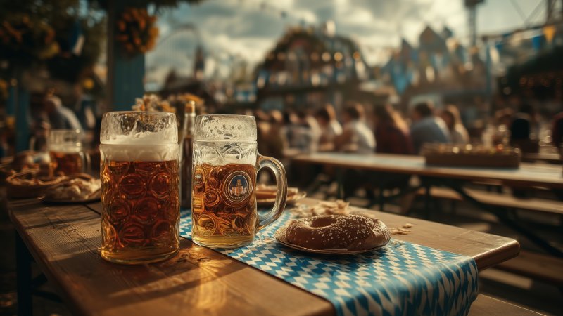 oktoberfest wallpaper, wiesn, craft beer, background for desktop wallpaper (horizontal)