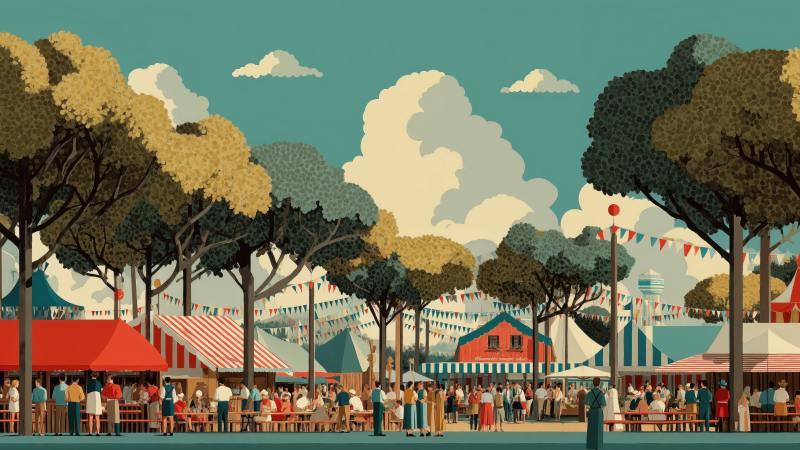 wiesn wallpaper, german culture, oktoberfest celebration, background for desktop wallpaper (horizontal)