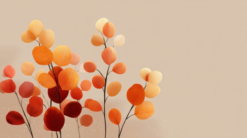 colorful leaves wallpaper, crisp air, picturesque landscapes, background for desktop wallpaper (horizontal)