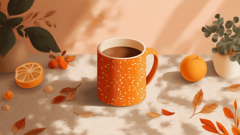 fall decor wallpaper, autumn style, seasonal decorations, background for desktop wallpaper (horizontal)