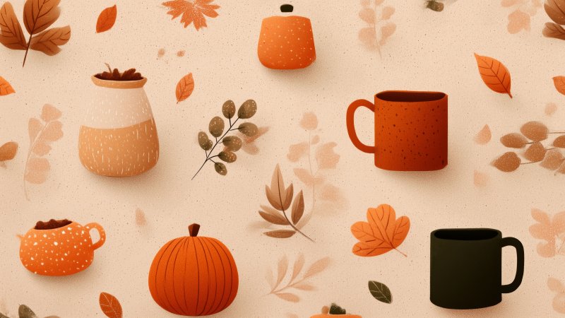 autumn drinks wallpaper, seasonal flavors, cider recipes, background for desktop wallpaper (horizontal)