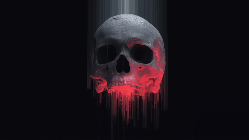 skulls wallpaper, spooky decor, creepy art, background for desktop wallpaper (horizontal)