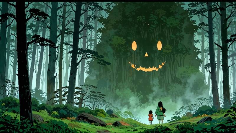 nature spirit wallpaper, mystical forest, supernatural beings, background for desktop wallpaper (horizontal)