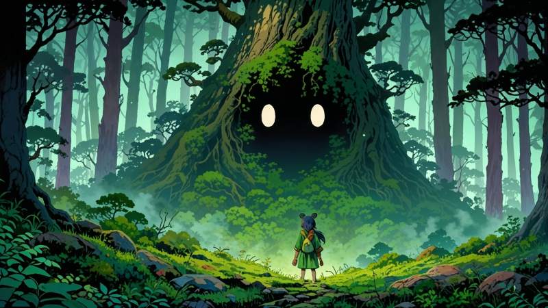 nature spirit wallpaper, mystical forest, magical creatures, background for desktop wallpaper (horizontal)