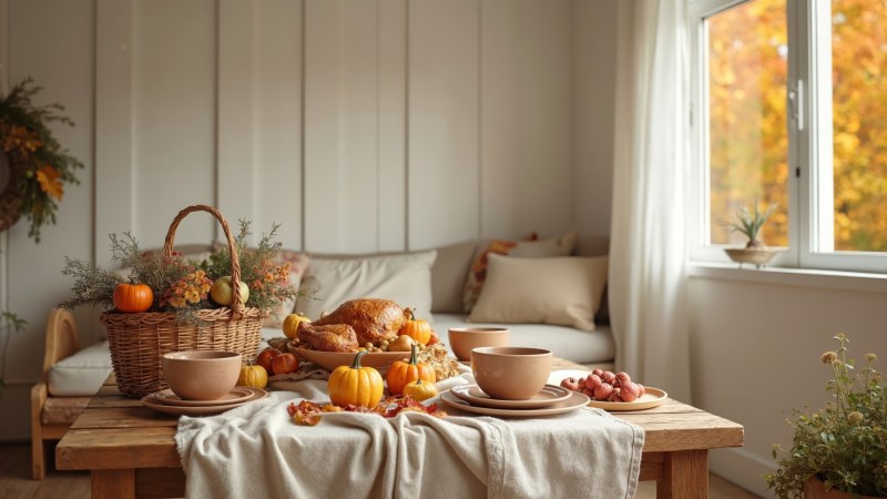 happy thanksgiving wallpaper, thanksgiving decor, seasonal decorations, background for desktop wallpaper (horizontal)