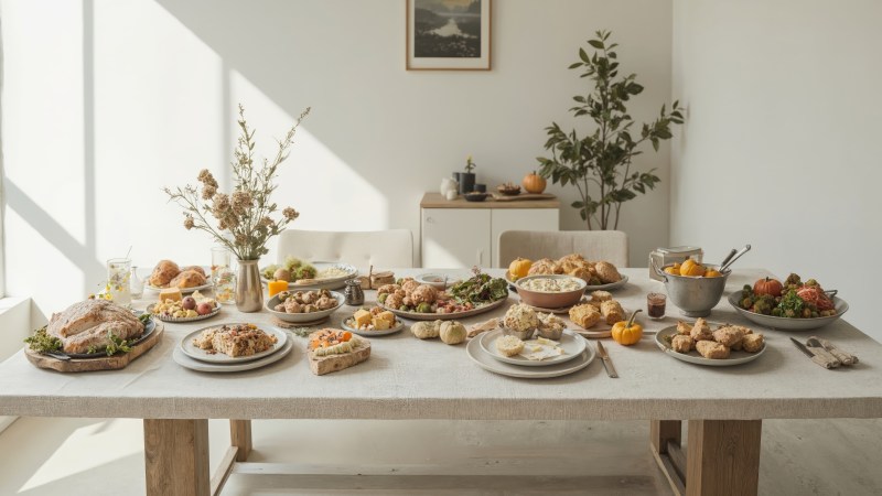 friendsgiving wallpaper, theme ideas, autumn decorations, background for desktop wallpaper (horizontal)