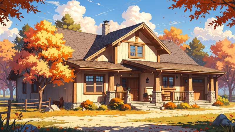 rustic farmhouse wallpaper, porch, front porch decor, background for desktop wallpaper (horizontal)