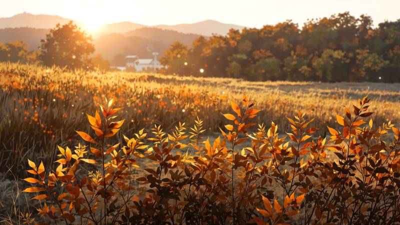 colorful foliage wallpaper, leaf peeping, autumn scenery, background for desktop wallpaper (horizontal)