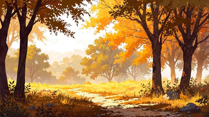 harvest fields wallpaper, seasonal landscape, seasonal changes, background for desktop wallpaper (horizontal)